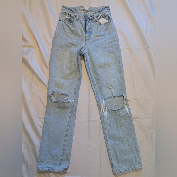Abercrombie distressed 90's high rise jeans - Picture 1 of 4